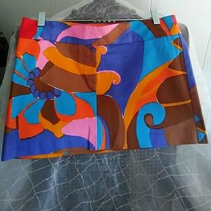 Trina Turk Multi Color cotton mini skirt size 6